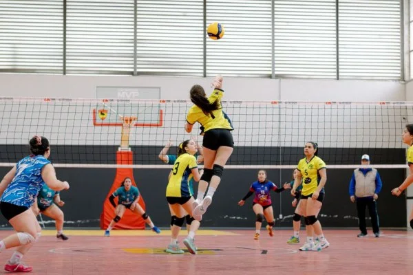 volleyball match action